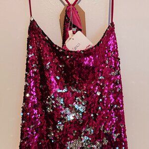 Main Strip Sequin Tank Top